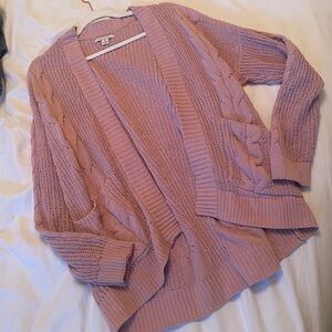 American Eagle Cable Knit Cardigan Sweater - Pink 💗